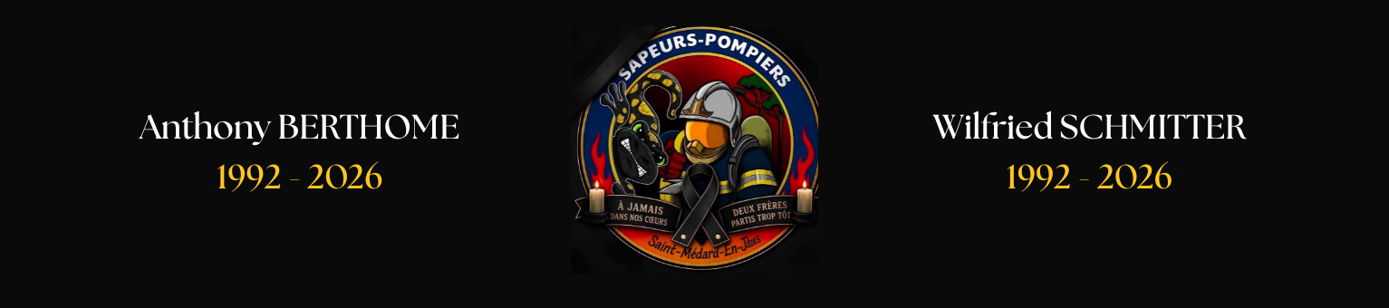 Hommage a Anthony Berthome (1992-2026) et Wilfried Schmitter (1992-2026), sapeurs-pompiers