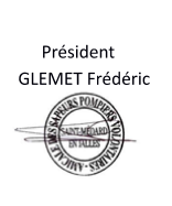 Signature du president GLEMET Frederic